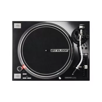 Profesionalus tiesioginės pavaros DJ patefonas Reloop RP-7000 MK2 — 33/45/78 aps./min., S formos tonarmas, aliumininis diskas, juodas