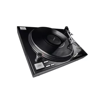 Profesionalus tiesioginės pavaros DJ patefonas Reloop RP-7000 MK2 — 33/45/78 aps./min., S formos tonarmas, aliumininis diskas, juodas