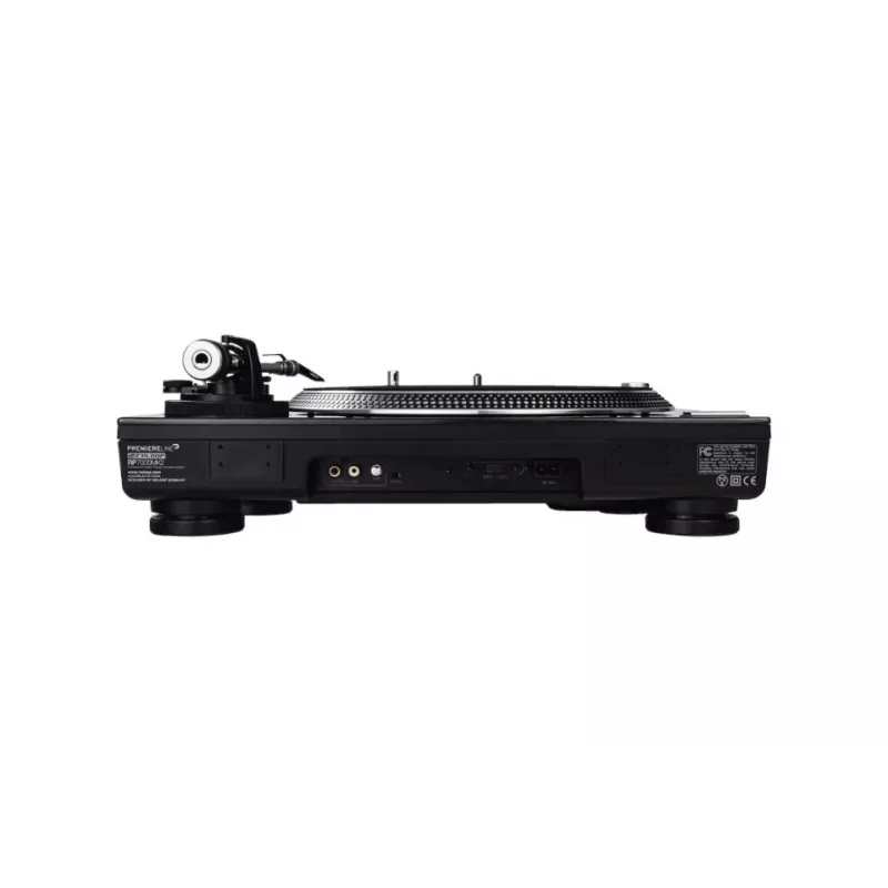 Profesionalus tiesioginės pavaros DJ patefonas Reloop RP-7000 MK2 — 33/45/78 aps./min., S formos tonarmas, aliumininis diskas, juodas