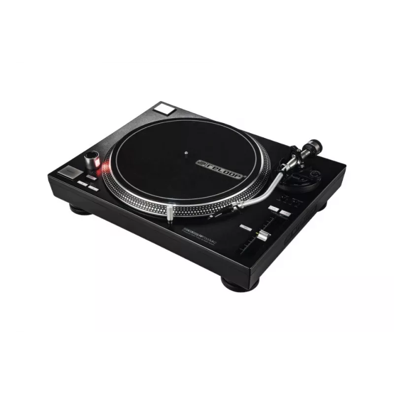 Profesionalus tiesioginės pavaros DJ patefonas Reloop RP-7000 MK2 — 33/45/78 aps./min., S formos tonarmas, aliumininis diskas, juodas