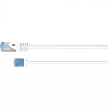 Goobay Ultra-Flexible CAT 6A Patch Cable slim U/UTP White - extra-short plug (74286)
