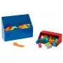 LEGO plytos kastuvas 2 vienetų rinkinys, Sandėliavimo dėžė Raudona/Mėlyna