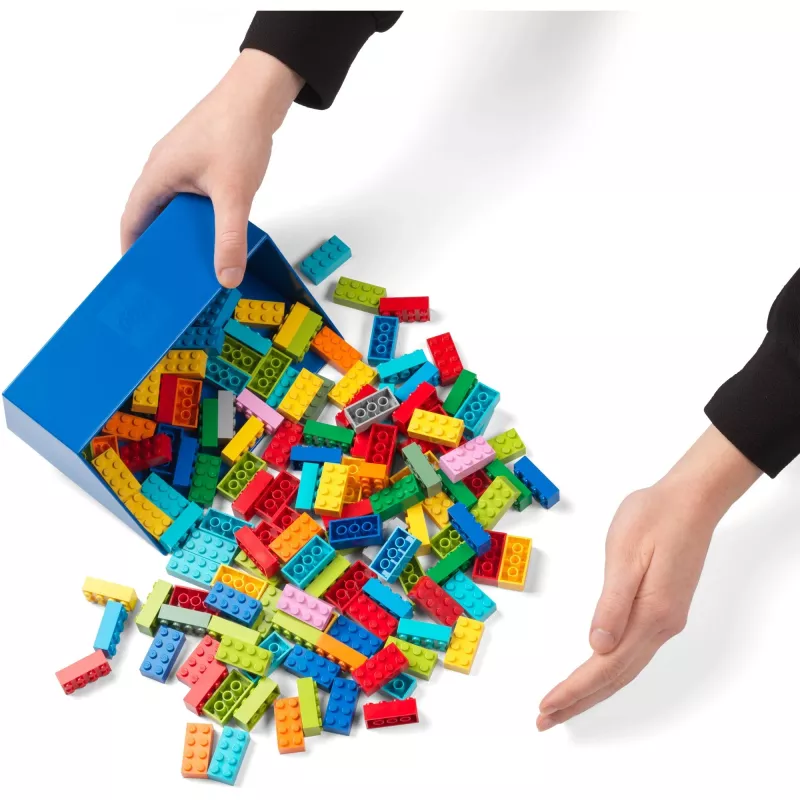 LEGO plytos kastuvas 2 vienetų rinkinys, Sandėliavimo dėžė Raudona/Mėlyna