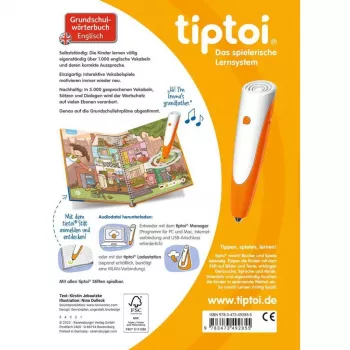 tiptoi Pradinės mokyklos anglų kalbos žodynas, mokomoji knyga