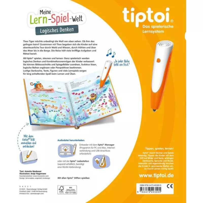 tiptoi Meine Lern-Spiel-Welt: Logisches Denken, mokomoji knyga