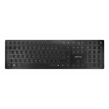 Belaidė klaviatūra Cherry KW 9100 Slim Portugal Black – 2,4 GHz ir Bluetooth, QWERTY portugališkas išdėstymas