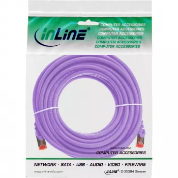 InLine Patch Laidas S/FTP PiMF Cat.6 250MHz PVC varis violetinis 15m