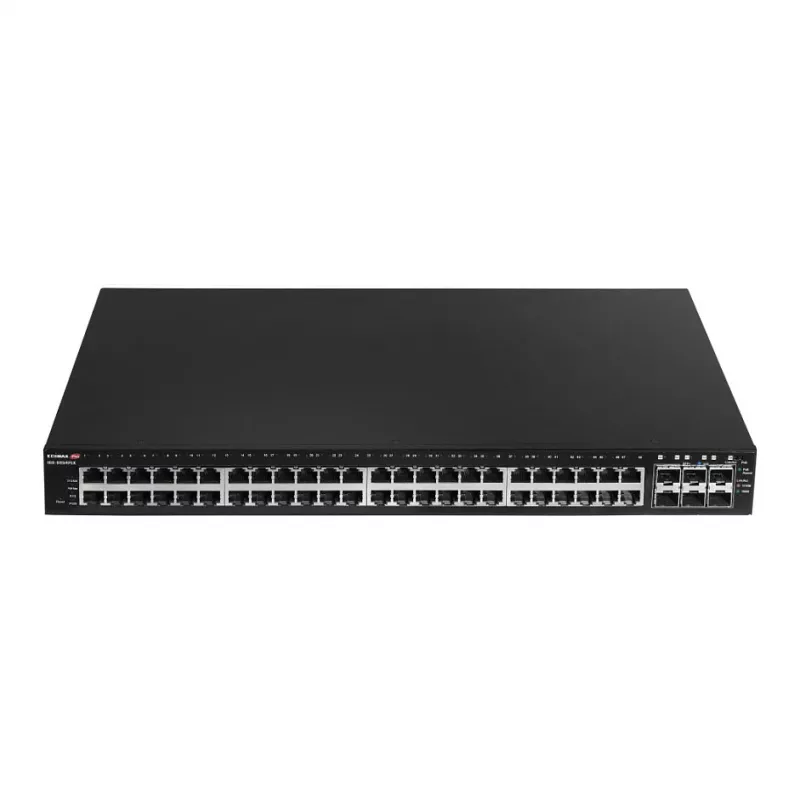 Valdomas pramoninis jungiklis EDIMAX IGS-5654PLX 54 prievadų Gigabit PoE+ su 6x 10GbE SFP