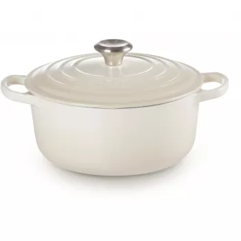 Le Creuset Signature apvalus kepimo indas 22 cm Meringue kremas (21177227164430)