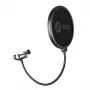 Pop filtras SSQ Double Pop Filter POP1 SS-1923 dviejų sluoksnių metalinis tinklelis, reguliuojamas kakliukas