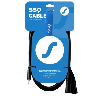 SSQ MIXLR3 garso kabelis 3,5 mm TRS stereo → 2x XLR vyriškas, 3 m