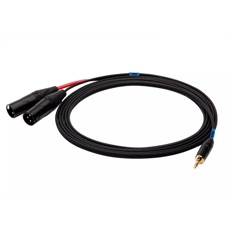SSQ MIXLR3 garso kabelis 3,5 mm TRS stereo → 2x XLR vyriškas, 3 m