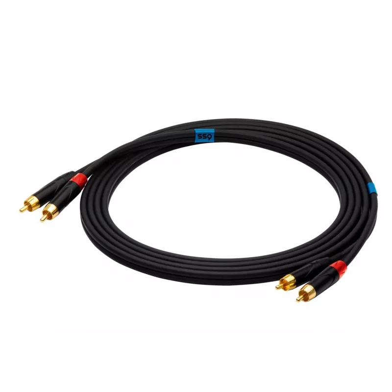 SSQ RCARCA3 - Laidas 2x RCA - 2x RCA - 3 m, Juodas