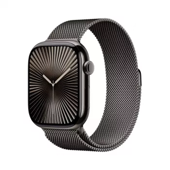 Išmanusis laikrodis Apple Watch Series 10 GPS + Cellular 46mm Slate Titanium korpusas su Slate Milanese Loop apyranke - S/M