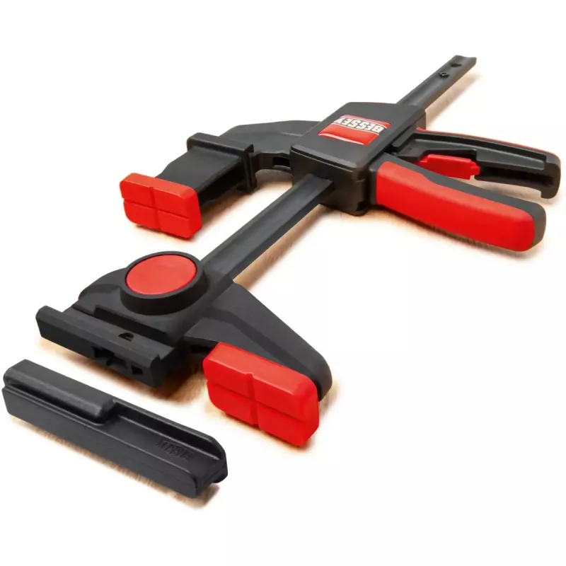 Stalo spaustuvas Bessey EZR15SET vienos rankos, 150 mm fiksavimo plotis, 60 mm gerklės gylis, juoda/raudona