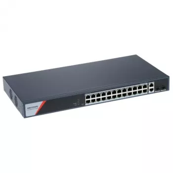 Valdomas jungiklis Hikvision DS-3E1512HP-SI-8P2T2F Gigabit Ethernet 26 prievadų PoE