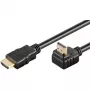 Goobay HDMI 2.0 90° lenktas laidas su Ethernet 4K 60Hz 5 m Juodas