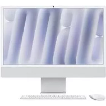 APPLE iMac Z1E2 59,62 cm 23,5 colio standartinis stiklas M4 8 branduolių CPU/8 branduolių GPU/16 branduolių N.E. 16 GB 512 GB SSD Gbit Eth MM MaKey DE sidabrinis (Z1E2-MWUC3D/A-078PO4)
