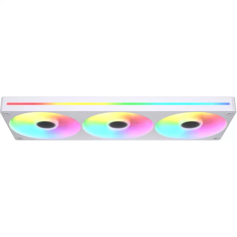 COUGAR Unity360-FB 360 mm vieno rėmo ARGB PWM atvirkštinis ventiliatorių rinkinys, 120 mm x3, 700–1600 RPM, FDB, baltas