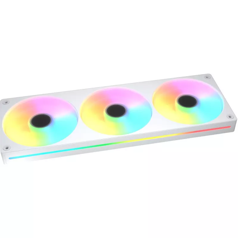 COUGAR Unity360-FB 360 mm vieno rėmo ARGB PWM atvirkštinis ventiliatorių rinkinys, 120 mm x3, 700–1600 RPM, FDB, baltas