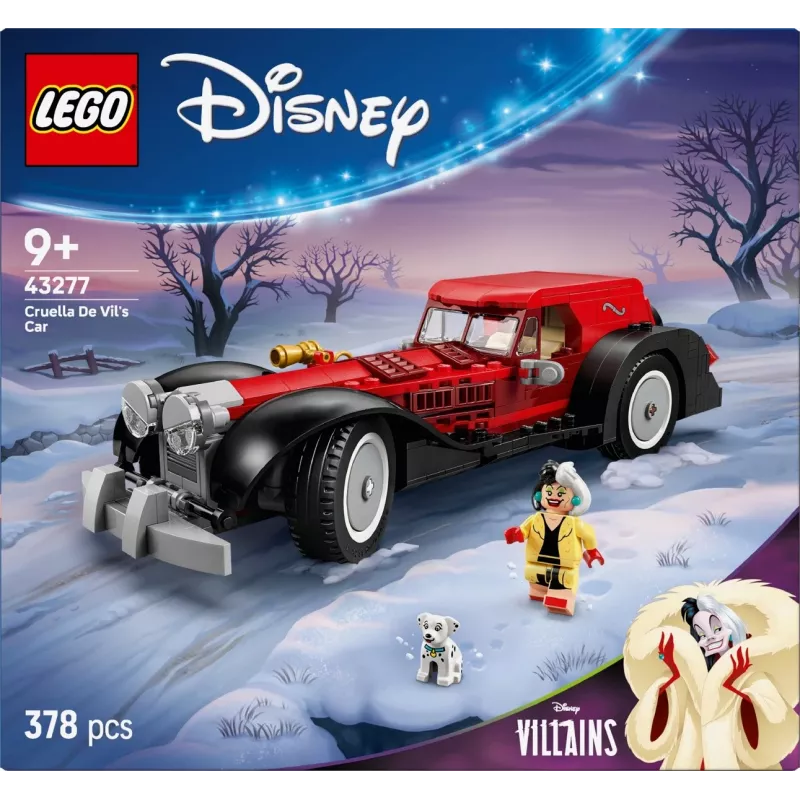 LEGO rinkinys Kruelos de Vil automobilis 43277 – kolekcinis konstravimo modelis