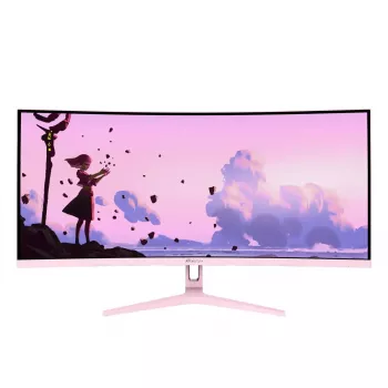 Lenktas kompiuterinis monitorius Arozzi Nova 34 colių (86,4 cm) 3440×1440 21:9 LED 1 ms Rožinis