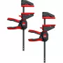Einhandzwinge mit drehbarem Griff S, EZ360S-11SET (schwarz/rot, 2 Stück, 110 / 40)