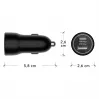Automobilinis kroviklis d bramante re-charge — USB-C 30W + USB-A 18W, 12–24V, juodas