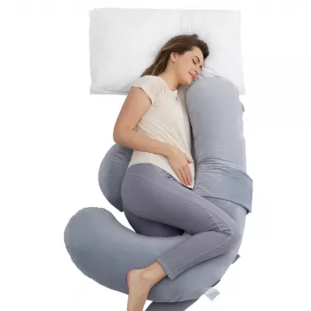 Momcozy PP007 F formos nėščiųjų pagalvė, velvet pilka
