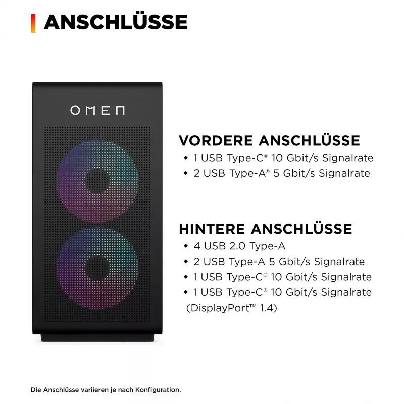 OMEN stalinis žaidimų kompiuteris GT16-1173ng - AMD Ryzen 7 9800X3D, 64 GB RAM, 2 TB SSD, Radeon 9700 XT 16 GB, Windows 11 Home