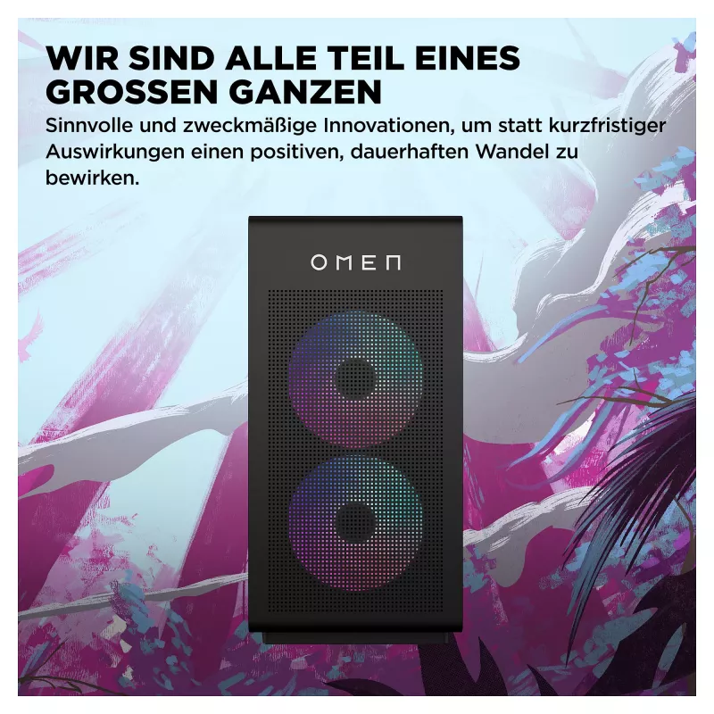 OMEN stalinis žaidimų kompiuteris GT16-1173ng - AMD Ryzen 7 9800X3D, 64 GB RAM, 2 TB SSD, Radeon 9700 XT 16 GB, Windows 11 Home
