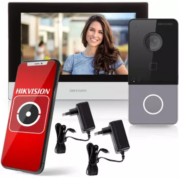 Vaizdo domofono sistema Hikvision DS-KIS603-P(C)/EU 2 MP 7 colių LCD