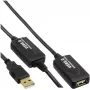 USB ilginimo kabelis InLine 5771000120 — 20 m, USB A kištukas į USB A lizdą, juodas