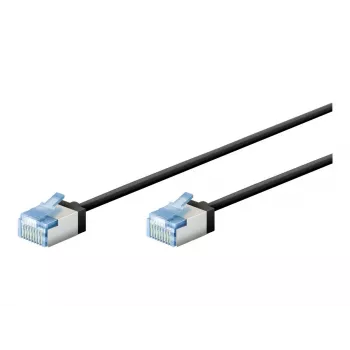 Goobay Ultra-Flexible CAT 6A Patch Cable slim U/FTP juoda - itin trumpas kištukas (74315)