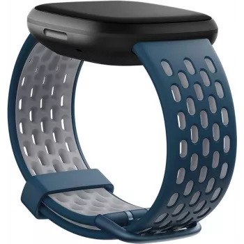 Fitbit FB174SBNVGYL – apyrankė – mėlyna – pilka – Sense – Versa 3 – aliuminis – silikonas – nerūdijantis plienas