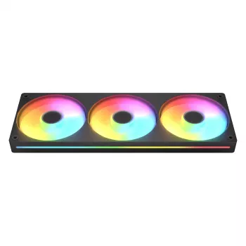 Ventiliatorių rinkinys COUGAR Unity360-FB Vieno rėmo 360 ARGB PWM Reversed, 120 mm, 700–1600 RPM, FDB, Juodas