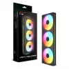 Ventiliatorių rinkinys COUGAR Unity360-FB Vieno rėmo 360 ARGB PWM Reversed, 120 mm, 700–1600 RPM, FDB, Juodas