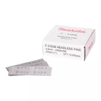 Makita F-31838 cinkuotos smeigės, 0,6 x 25 mm, 23 Ga, 10000 vnt.
