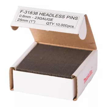 Makita F-31838 cinkuotos smeigės, 0,6 x 25 mm, 23 Ga, 10000 vnt.