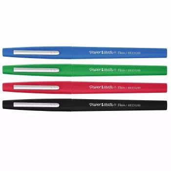Flomasteriai Paper Mate Flair Medium 4 vnt (juoda, mėlyna, žalia, raudona)