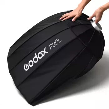 Godox P90L 90 cm šešiakampis minkštadėžė juoda nailono poliesteris su difuzoriais
