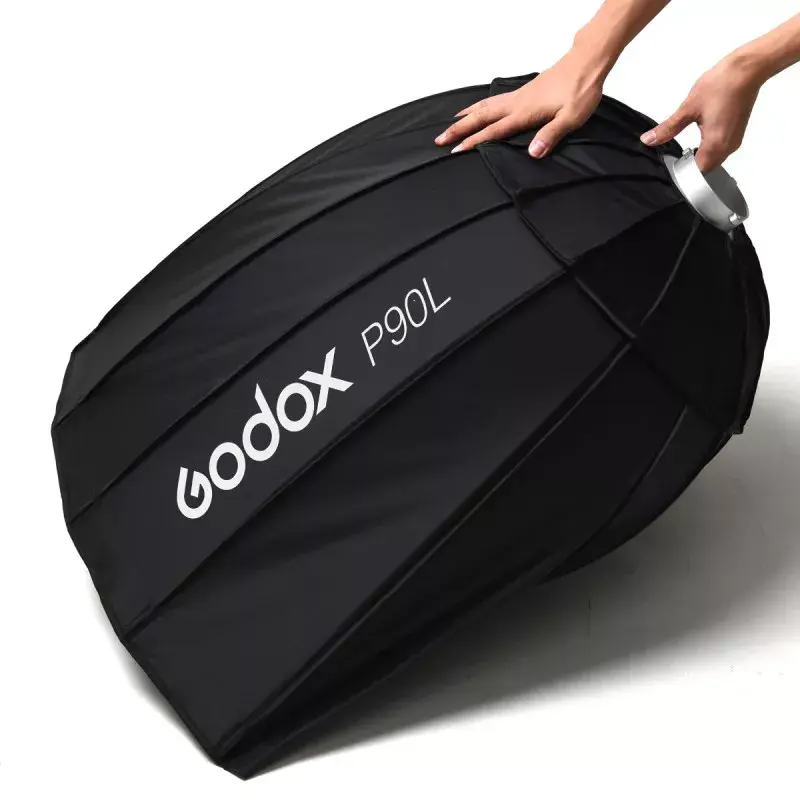Godox P90L 90 cm šešiakampis minkštadėžė juoda nailono poliesteris su difuzoriais