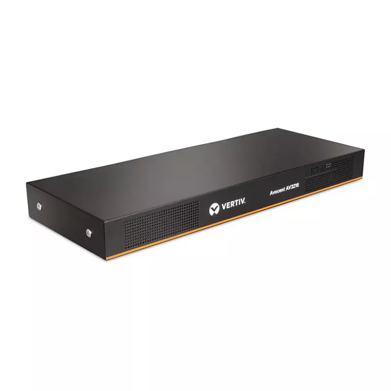 Vertiv Avocent AutoView AV3216 16 prievadų KVM perjungiklis, 2 vietiniai naudotojai, 1 IP naudotojas