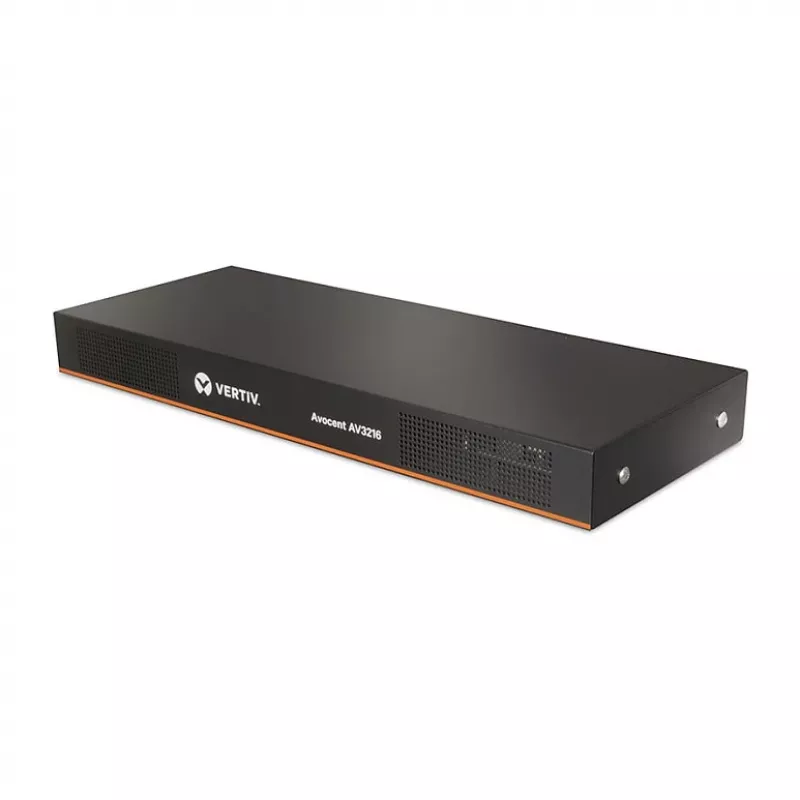 Vertiv Avocent AutoView AV3216 16 prievadų KVM perjungiklis, 2 vietiniai naudotojai, 1 IP naudotojas