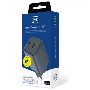 3MK Hyper Charger PD 45W GaN QC4+ PPS – 45W USB-C PD greitas įkroviklis su GaN