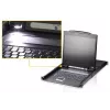 KVM jungiklis ATEN CL1308N 8 prievadų, USB/PS/2 klaviatūra ir pelė, 19 colių LCD, 1U stovas, juoda