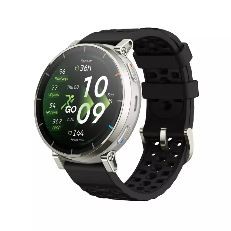 Išmanusis laikrodis Amazfit Active 3 — 1,32 colio (3,35 cm) AMOLED 466×466 px, GPS, 365 mAh, silikoninis dirželis