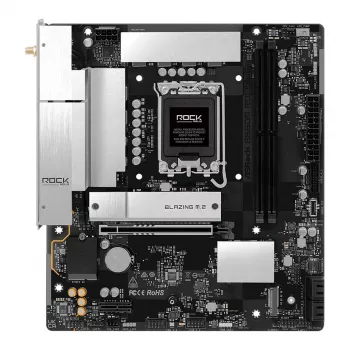Pagrindinė plokštė ASRock B860M Rock WiFi (mATX, Intel LGA 1851, DDR5, HDMI, DisplayPort)