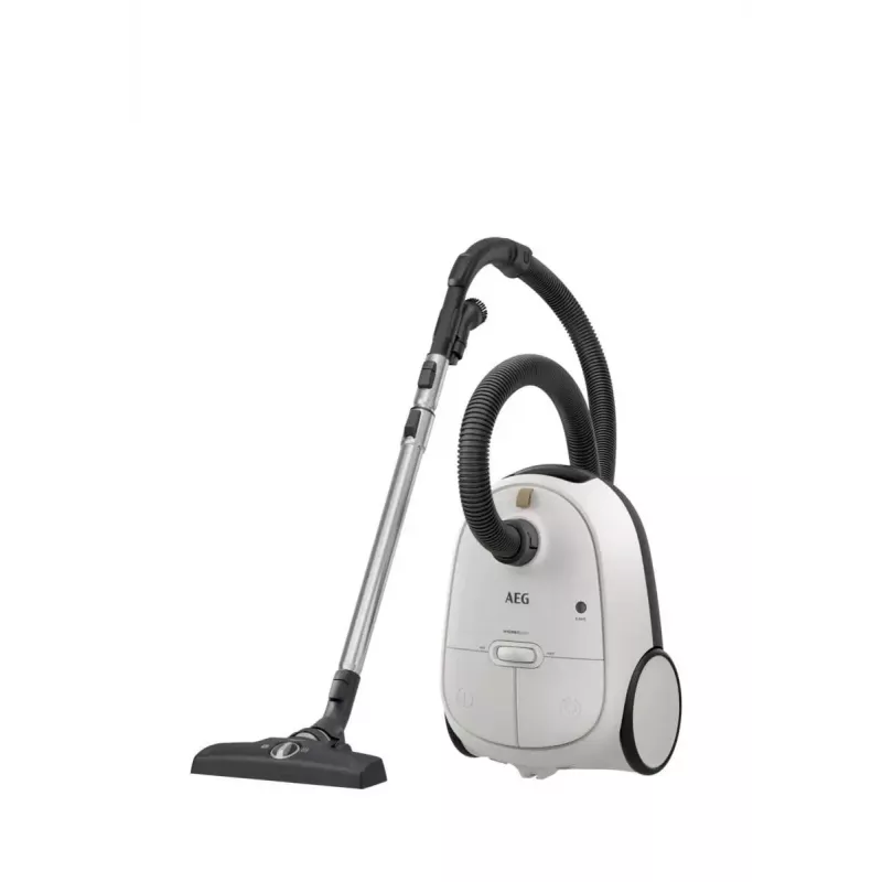Cilindrinis dulkių siurblys AEG AB61H6SW — 850 W, sausas valymas, 3,5 L dulkių maišas, Allergy Plus filtras, baltas