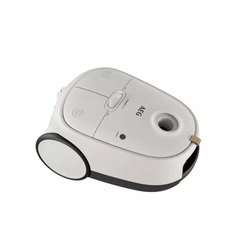 Cilindrinis dulkių siurblys AEG AB61H6SW — 850 W, sausas valymas, 3,5 L dulkių maišas, Allergy Plus filtras, baltas